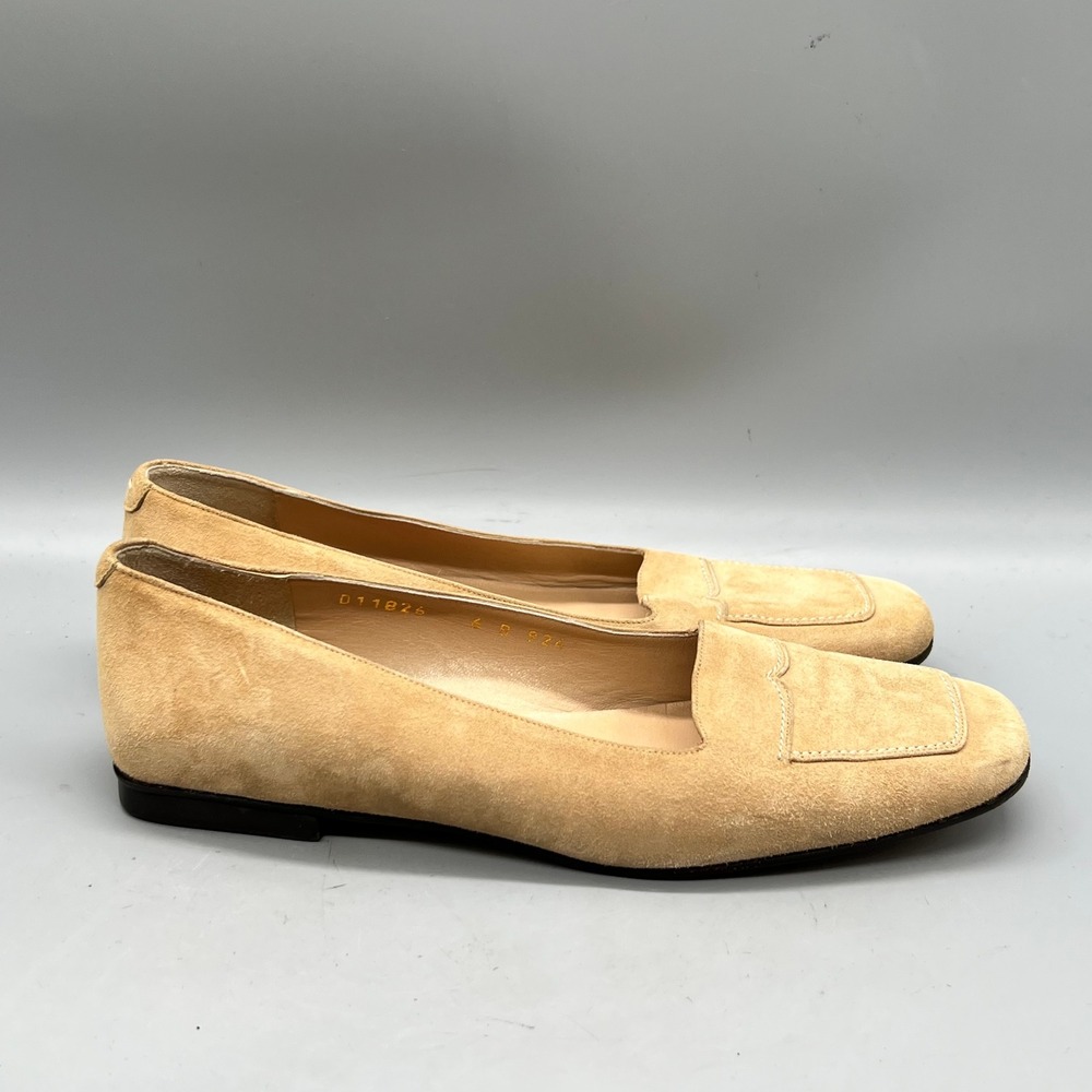 Cole Haan Shoes Womens 6 Brown Suede City Slip On Loafer Square Toe Vintage